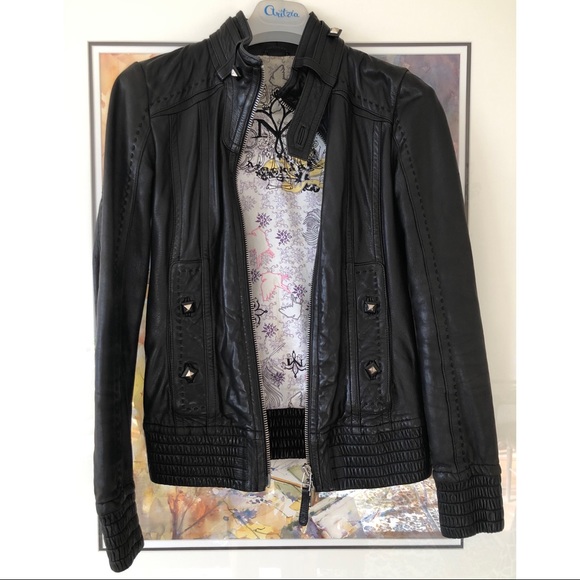 Aritzia Mackage black leather jacket, Size XS - Picture 1 of 3